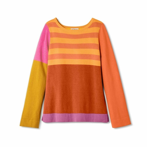 Isaac Mizrahi Colorblock Pullover Sweater - Picture 2 of 2